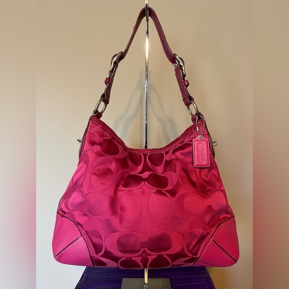 Coach Handbags - COACH Peyton Signature Sateen Snake Hobo Shoulderbag - Used